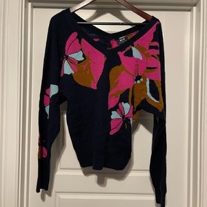 New Anthropologie Maeve Cashmere Butterfly sweater